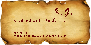 Kratochwill Gréta névjegykártya